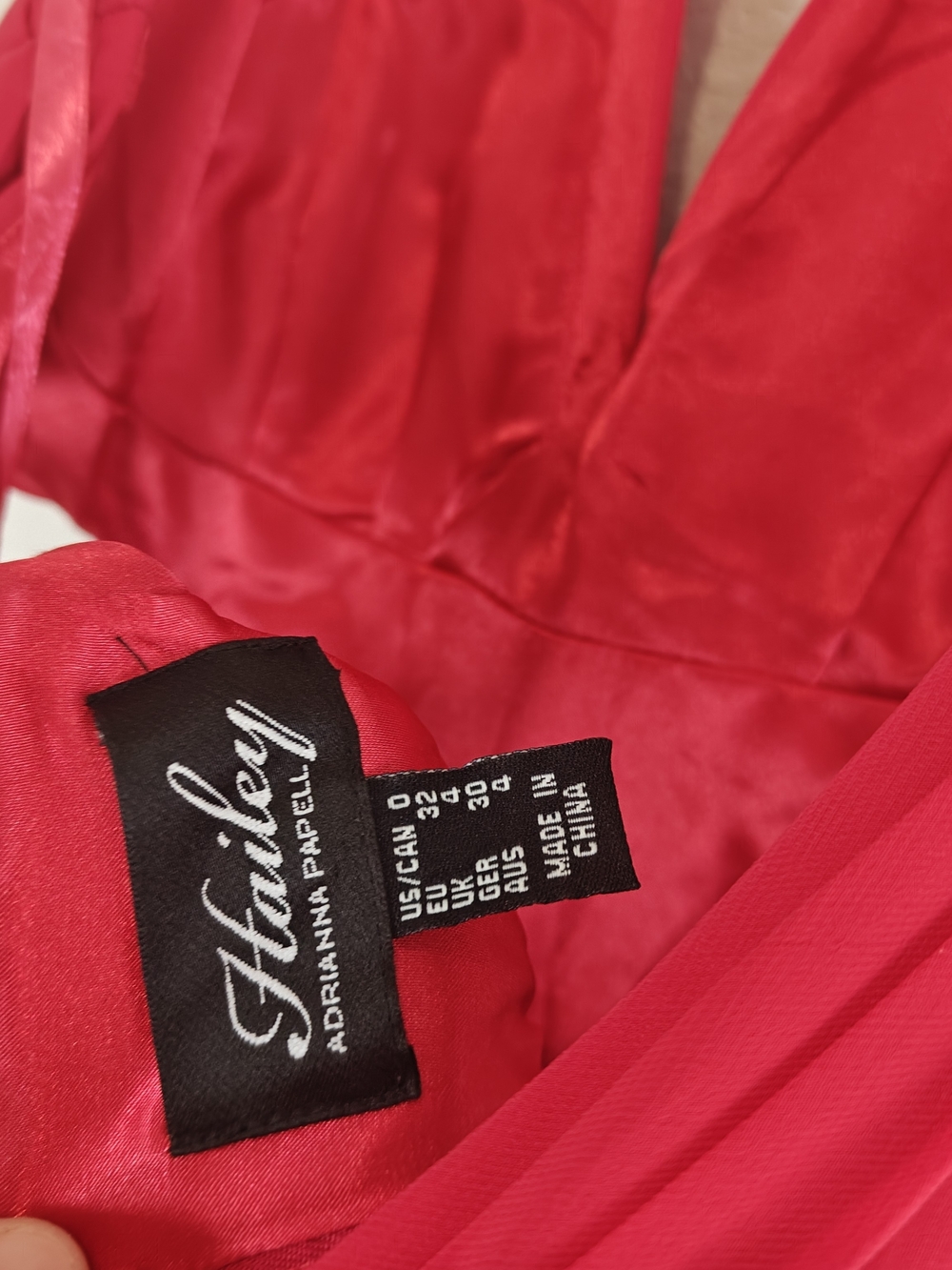 Hailey by Adrianna Papell Pink Pleated Halter Cocktail Dress Cutout Waist Size 0 - Picture 14 of 16